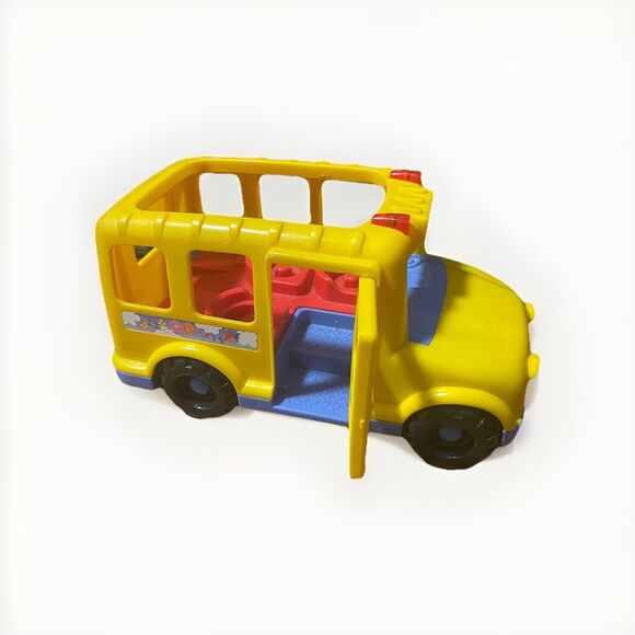 2001 Fisher Price Little People Yellow School Bus Vintage Toy - Picture 1 of 6